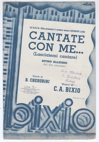 Spartito cantate con - cantate,